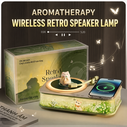 BION Care WhiskerGlow™ Retro Bluetooth Speaker & Wireless Charger