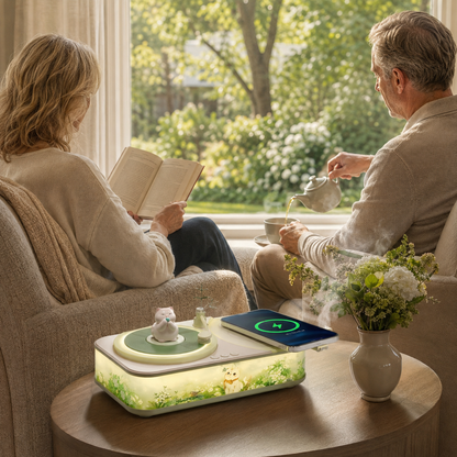 BION Care WhiskerGlow™ Retro Bluetooth Speaker & Wireless Charger